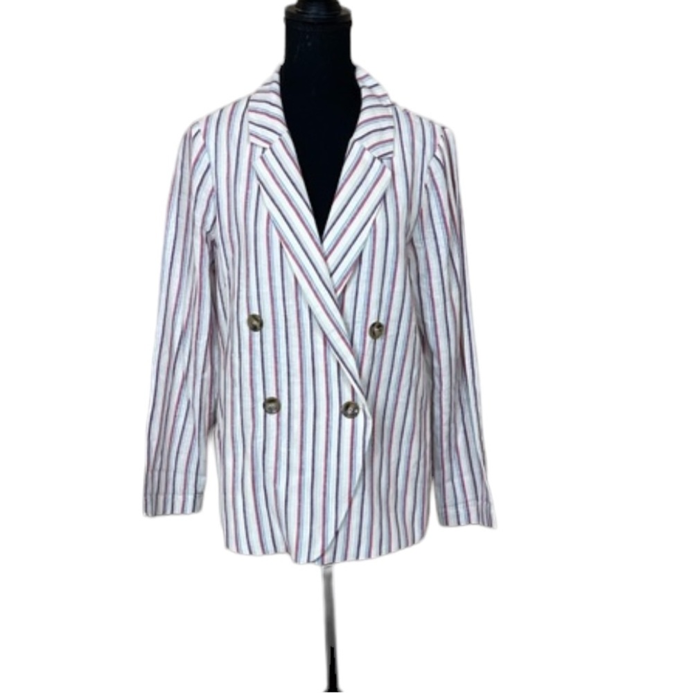 Dolan by Anthropologie “Anna” Striped Double Breasted Blazer NWT